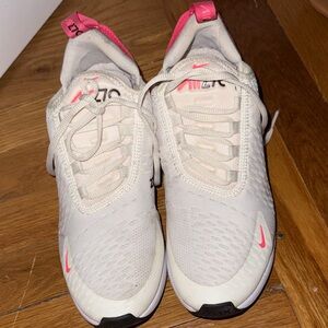 Nike Women's White and Pink Sneakers